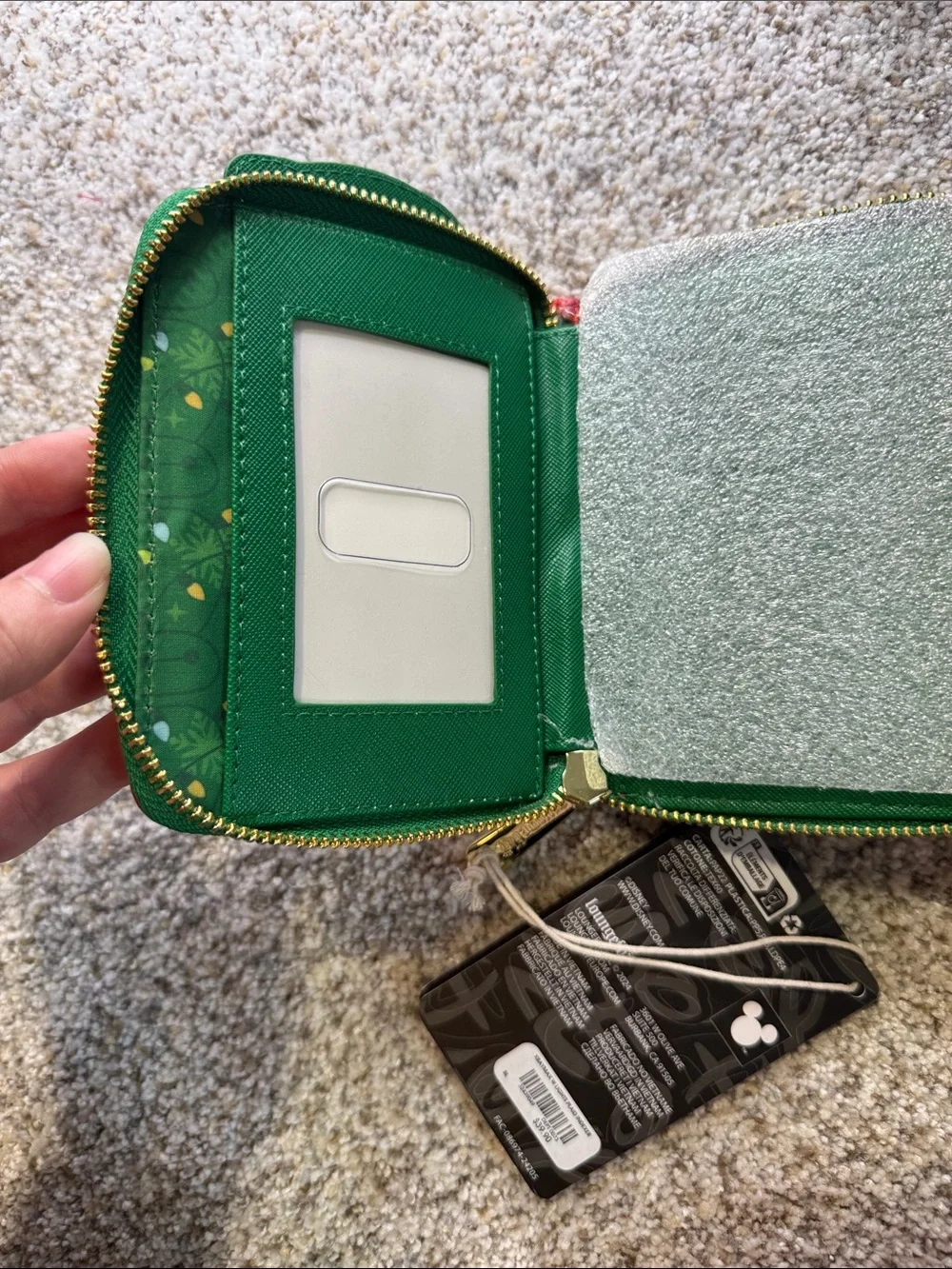 Disney Loungefly Baymax Holiday Lights Compact Zip Wallet